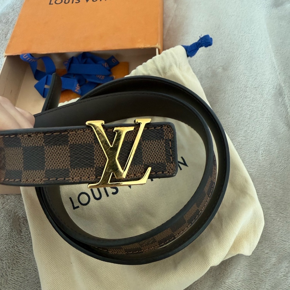 Louis Vuitton Brown Checkered Men's Belt